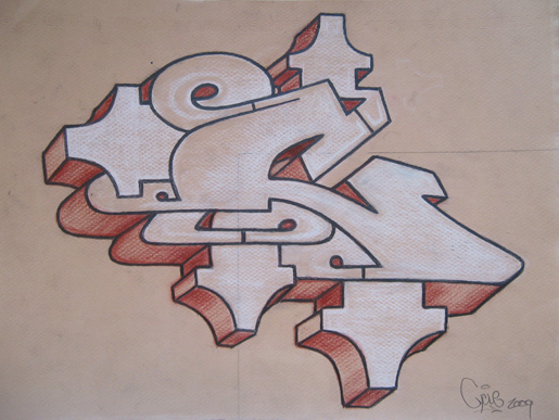 graffiti artist Cycle black book drawing