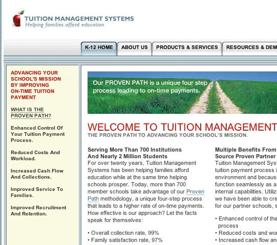 Boston Web Design Tuition Management Systems